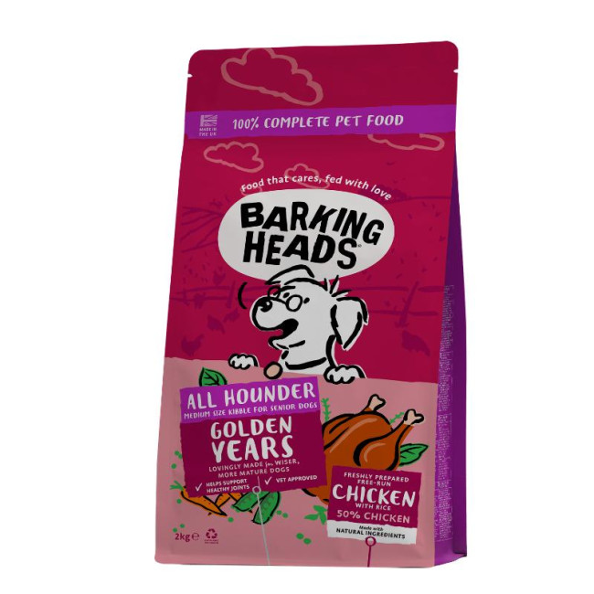 BARKING HEADS Golden Years senjorams 2kg