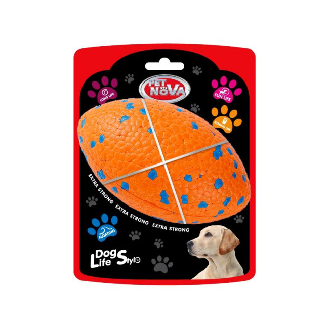 PET NOVA Strong cieta regbija bumbiņa 14cm L (peld) 