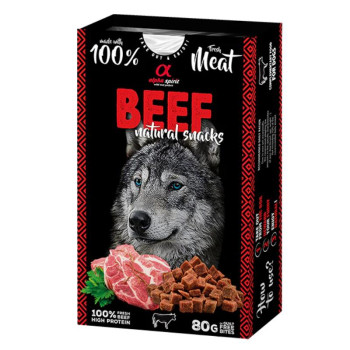 ALPHA SPIRIT NATURAL DOG gardērijas suņiem ar liellopu gaļu 80g (6)
