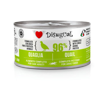 DISUGUAL MonoProtein konservs suņiem ar paipalu gaļu 150g (12)