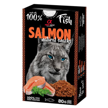 ALPHA SPIRIT NATURAL CAT našķi kaķiem ar lasi 80g (6)