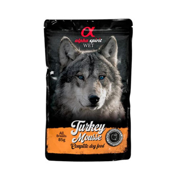 ALPHA SPIRIT WET putėsiai šunims su kalakutiena 85g 6vnt (24)