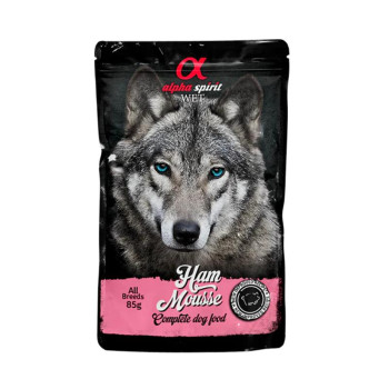 ALPHA SPIRIT WET putriņas suņiem ar šķiņķi 85g 6gab (24)