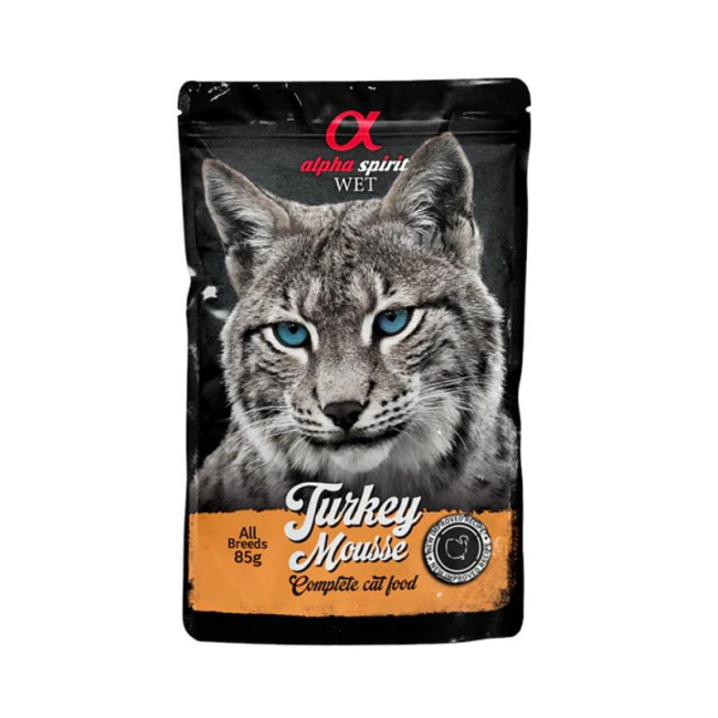 ALPHA SPIRIT WET putėsiai katėms su kalakutiena 85g 6vnt
