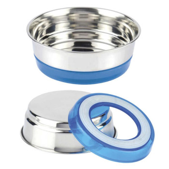 CROCI metalinis dubenėlis mėlynu padu 470ml