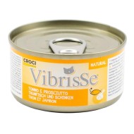 VIBRISSE konservs kaķiem tunas ar žāvētu šķiņķi 70g