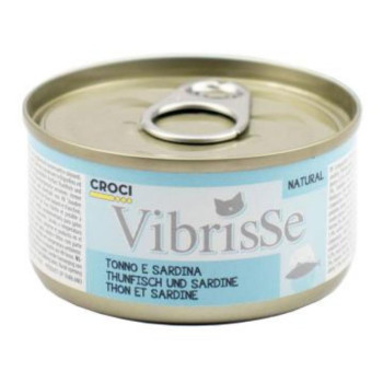 VIBRISSE konservas katėms tunas su sardine 70g 12vnt (24)