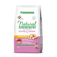 NATURAL TRAINER Cat Kitten Chicken kaķēniem ar vistas gaļu 1.5kg (6) NEW