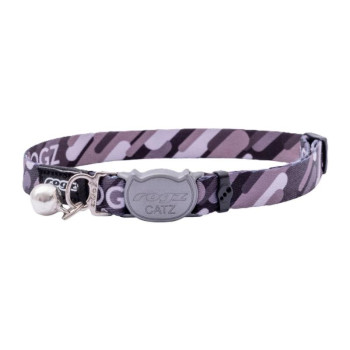 ROGZ FusionCat melna kakla siksna 11mm 20-31cm