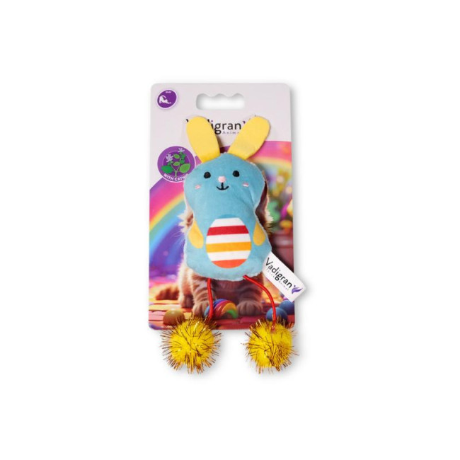 VADIGRAN Cat Toy kačių žaislas triušis su katžole 15cm 2pak